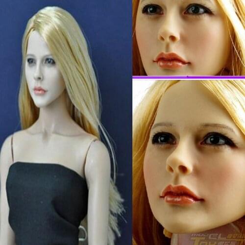 KUMIK 1/6 Scale KM13-1 Beauty Girl Figure Head Sculpt Carved Sculpture Model For 12" Female Action Figure Toys Dolls Collectible