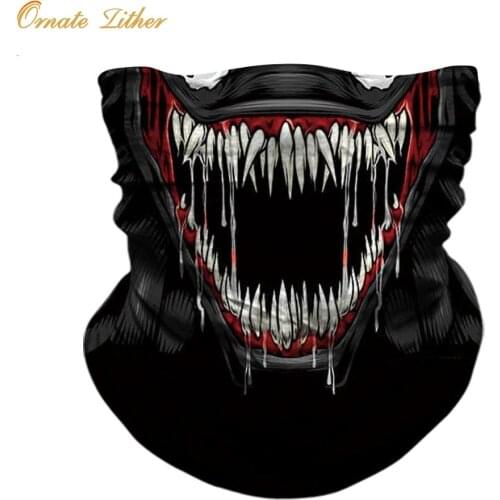 Customized 3D Venom Mascarillas Bandana Ski Mask Bicycle Scarf Neck Gaiter Sport Face Shield Masque Headband Headwear Mascherine