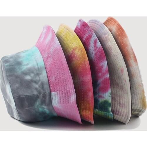 Fashion Summer Double-sided Hat Colorful Graffiti Fisherman Caps Bucket Hats Sunhats Girls