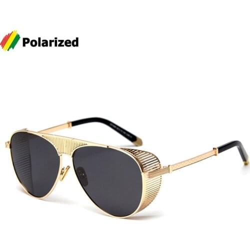 JackJad Fashion THE VISION I Style Polarized SteamPunk Sunglasses Men Cool Side Shield Brand Design Sun Glasses Oculos De Sol