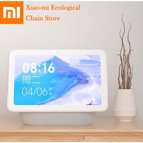 New Xiaomi AI Touch Screen Bluetooth 5.0 Speaker Pro 8 inch Digital Display Alarm Clock WiFi Smart Connection Speaker Mi Speaker