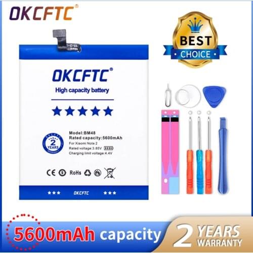 5600mAh Original Phone Battery for Mi Note2 Battery Xiaomi Mi Note 2 BM48 Batteries Bateria for Xiaomi Note2 + Gift Tools