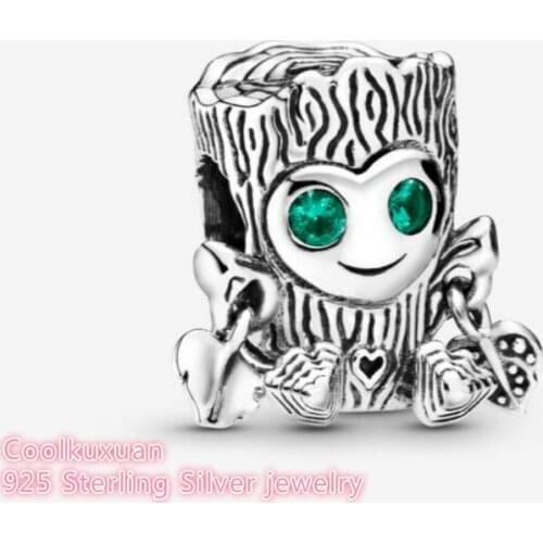 Autumn 100% 925 Sterling Silver Sweet Tree Charm beads Fits Original Pandora bracelets Jewelry Making