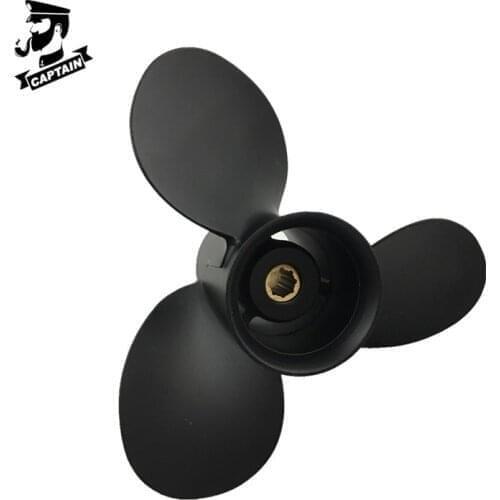 Captain Propeller 9x9 Black Max Fit Mercury Mariner Force Outboard Engine 6HP 8HP 9.9HP 15HP 8 Tooth Spline RH 48-828156A12