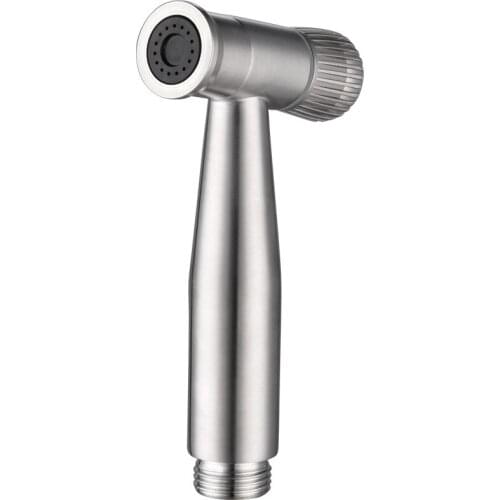 Stainless steel non-pressing toilet flushing spray gun flow adjustable toilet bidet small nozzle set