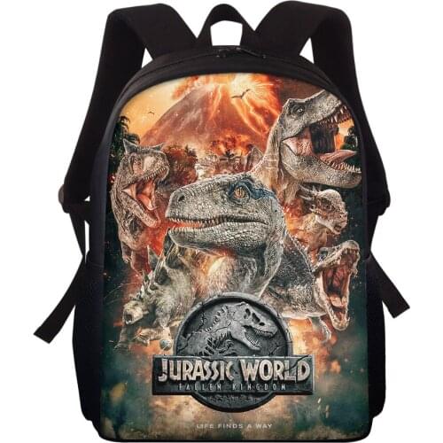 16inch Kids School Bags For Boys Girls T-Rex Dinosaur Print Backpack Primary Children Book Bag Kids Gift Bag Mochilas Escolares