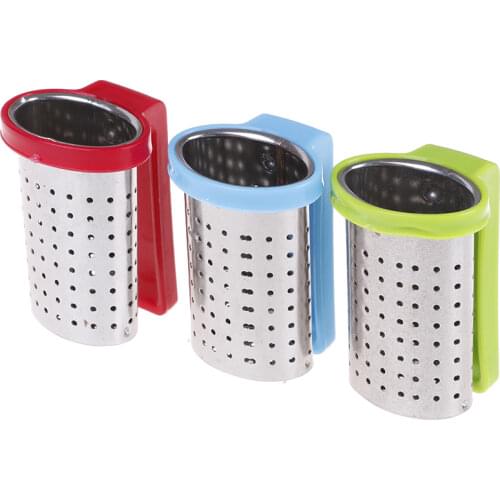 Stainless Steel Tea Infuser Loose Leaf Tea Diffuser Strainer Herbal Spice Filter Drinkware Tea Accessories With Handle Hanger