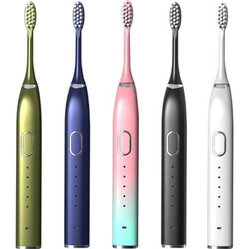 Sonic Electric Toothbrush with 3 Replacement Heads Smart Tooth Brush Ultrasonic Automatic Waterproof Toothbrush