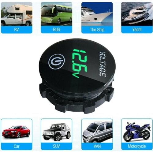 Universal Car Motorcycle Voltmeter Detector DC 12V Modified Battery Waterproof Voltmeter Led Digital Display