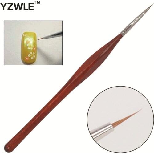 YZWLE 1 PC Professional Manicure Pen Wood Handle Sable Nail Brushes Styling Tools / Drawing Painting Brush Pen For Manicure 09