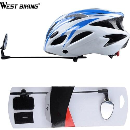WEST BIKING Bicycle Helmet Mirror Flat Lightweight 360 Degree Bike Helmet Mounted Rear-view Mirror Bicycle Cycling Helmet Mirror
