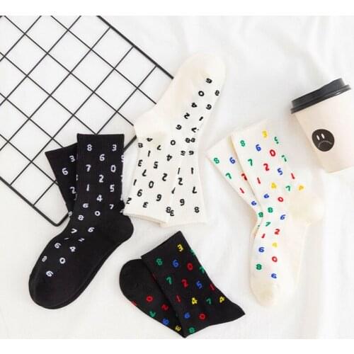 Woman Long Socks Spring New Fashion Summer Printed Cotton Women Ankle Mesh Casual Breathable Female Socks Numbers Happy Socks