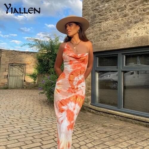 Yiallen Women Summer Fashion Halter Sling Printed Bodycon Backless Package Hip Mini Dress Sundress 2021Female Clothes Streetwear
