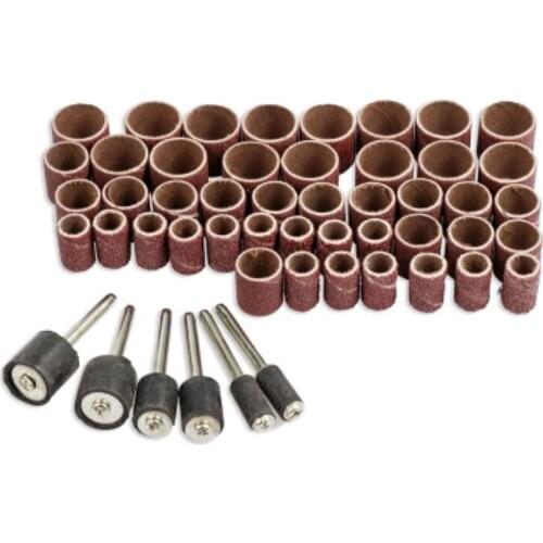 1set 51pcs Sandpaper ring grinding head Sandpaper roll metal derusting polishing Round text play DIY model grinding wheel