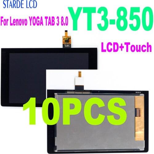 10 PCS For Lenovo YOGA TAB 3 8.0 YT3-850 YT3-850F YT3-850L YT3-850M LCD Display Touch Screen Digitizer Glass Panel Replace+tools