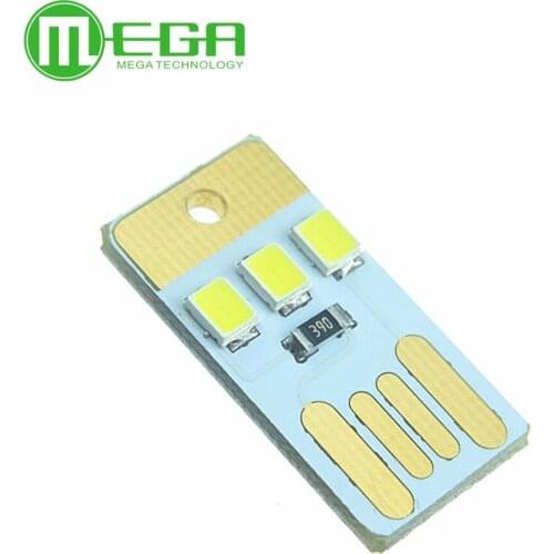 100PCS Mini Night USB LED Keychain Portable Power White Board Pocket Card Lamp Bulb LED