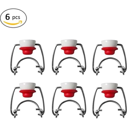 High quality 2/6 PCS Cap Flip Top Stopper Transparent Beverage Round Fruit Wine Juice Bottle Replacement Swing Top Caps