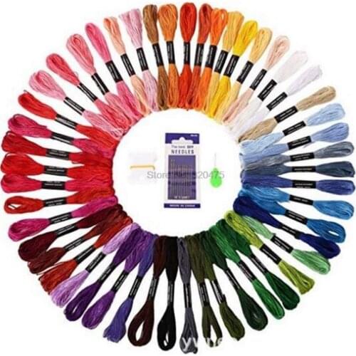 50set 50 colors of thread Multicolored For Embroidery Cross needle Knitting Bracelets