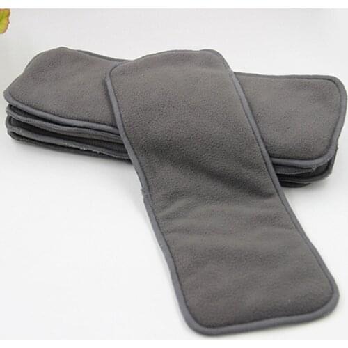 Bamboo Charcoal Inserts Cloth diaper For Baby Diaper washable Reusable baby diapers 60pcs Free Shipping Big Discount