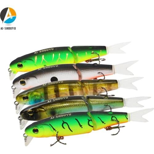 AI-SHOUYU New Wobbler Magallon 70mm 8g Hard Minnow Bait Artificial Bait Swim Bait with Spare Tail Fishing Lure with 2 Hooks