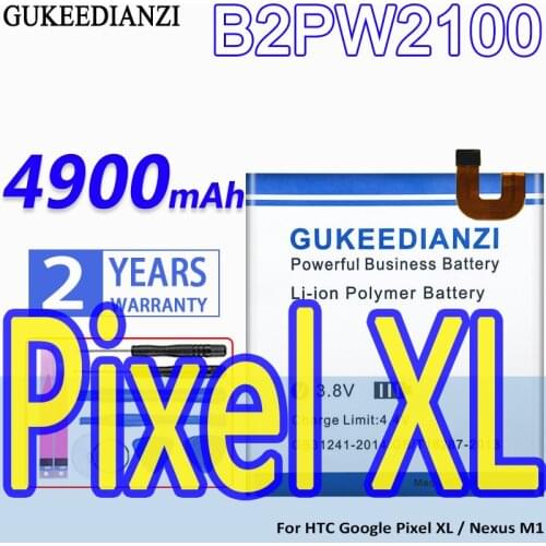 High Capacity GUKEEDIANZI Battery B2PW2100 4900mAh For HTC Google Pixel XL / Nexus M1