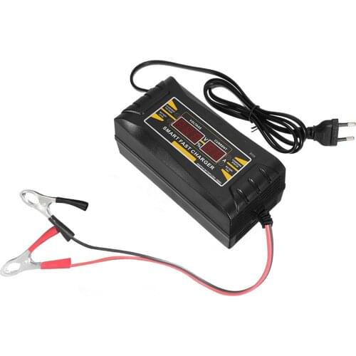 SOONHUA Car Battery Charger 12V 6A Lead Acid/GEL Battery Fast Chargers With Digital LCD Display Three Stage Pulse Free Shipping