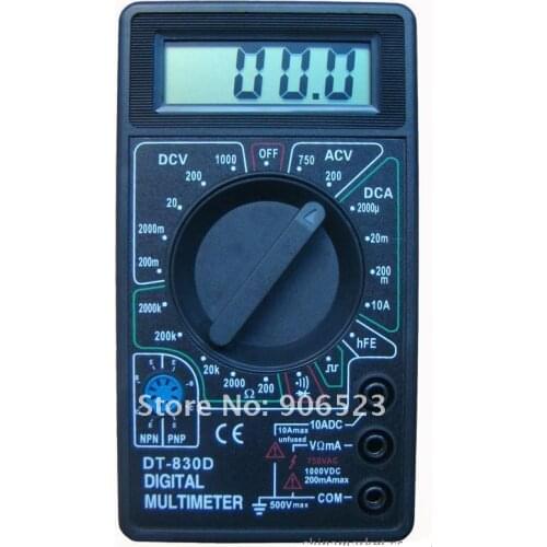 Free shipping DT830D LCD displayer Digital Multimeter