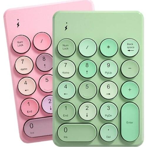 B.O.W Wireless Bluetooth Numeric Keypad Cute Portable Numeric Keypad Suitable for Bank Accounting Cash Register