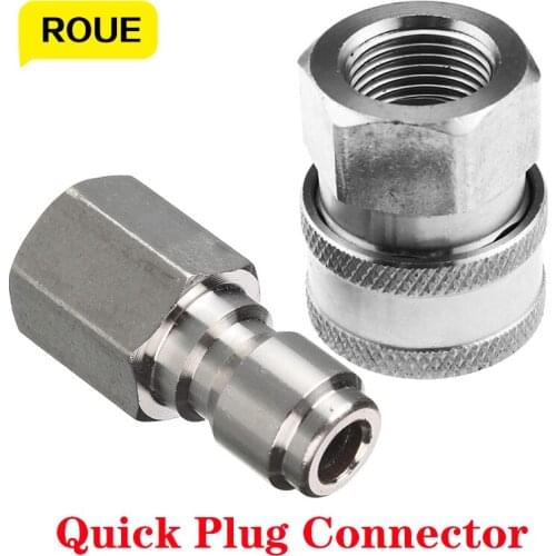 High Pressure Washer Quick Connector Water Gun G3/8 Plug Stainless Steel for Spray Jet Gun Adapter Set Quick Disconnect Kit