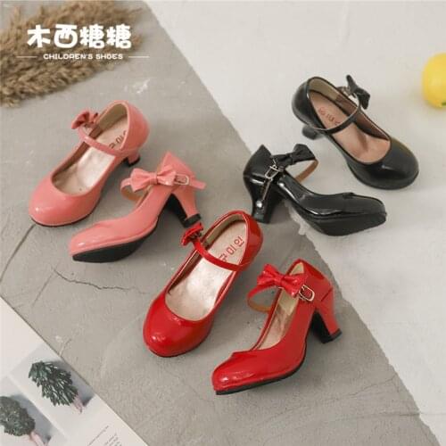 Childrens shoes childrens high heels autumn tide girl princess shoes in childrens shoes high heels Korean version
