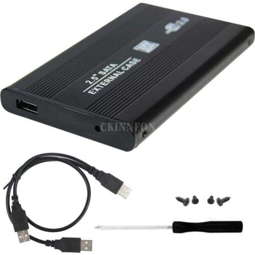 100Pcs/Lot USB 2.0 2.5 Inch Case SATA External Hard Drive HDD Enclosure HDD Caddy Computer Phone Accessories Hard Disk Box HD