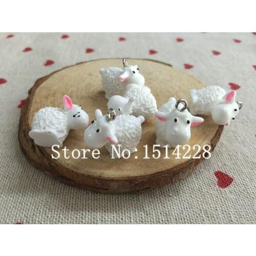 Mina Free shipping! Cute animal charms.3D resin lovely cow with pink ear pendant for key chain/phone decoration,DIY