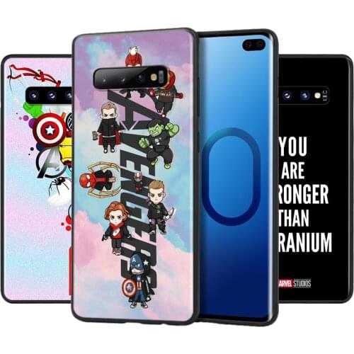 Marvel Avengers cute text logo For Samsung Galaxy S21 S20 FE Ultra Lite S10 5G S10E S9 S8 Plus Soft Silicone Phone Case