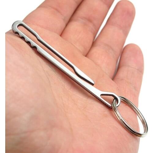 Outdoor EDC Multifunction Tool Wallet Stainless Steel Keychain Key Ring Clasp Carabiner Money Clip Camping Accessories