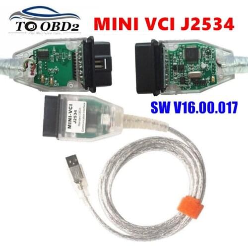 New Arrival Single Cable Mini-VCI J2534 FOR Toyota/Lexus TIS Techstream V15.00.028 FT232RL Chip Diagnostic tool Cable MINI VCI