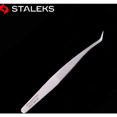 STALEKS PRO 40-13 Medical Grade High Precision Tweezers Anti Static Mink Eyelash Grafting Flowering Essential Tweezers