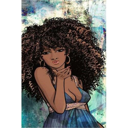 Needlework DIY 5D Diamond Painting Cross Stitch Full Diamond Embroidery Abstract curls woman Pattern Rhinestone Pasted Painting