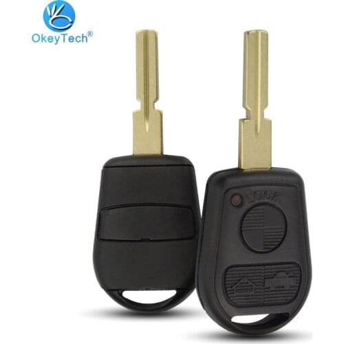OkeyTech for BMW 3 Button Remote Key Shell Replacement Uncut HU58 Blade Cover Case Fob for BMW E31 E32 E34 E36 E38 E39 E46 Z3