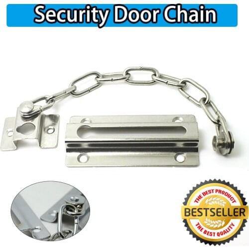 Steel Security Door Chain Anti-theft Slide Bolt for Home Hotel Dorm Entrance Security