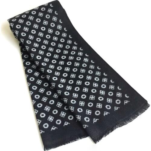 Stylish Luxury Brand Mens Winter Scarf Shawl Cashmere Scarves for Men Fashion Business Soft Warm Black Shawls Wraps 180 * 30cm
