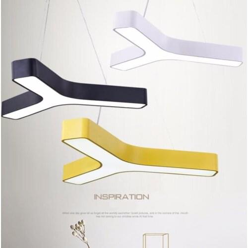 LED Y shaped Pendant Light For Office Lighting Creative modern gym Lustre Fixture Hanging Lamp For Factory Restaurant Lights