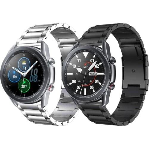 Titanium Strap For Samsung Galaxy Watch 3 45mm Band Galaxy Watch 46mm/Gear S3 Watchband Metal Steel Clasp Bracelet Wristband