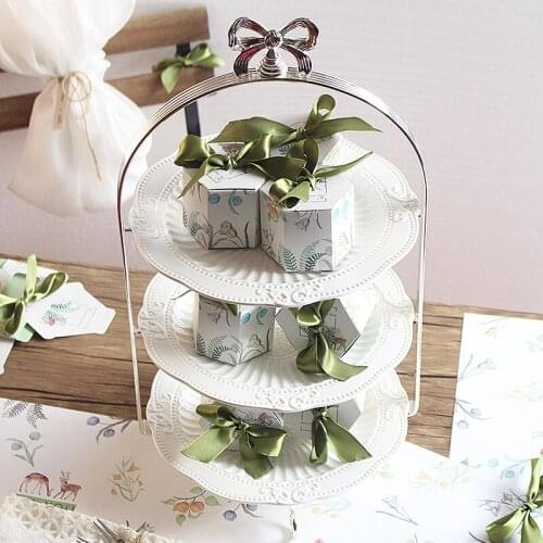 TT European Fruit Plate Modern Living Room Double-Layer Cake Stand Set Creative Home