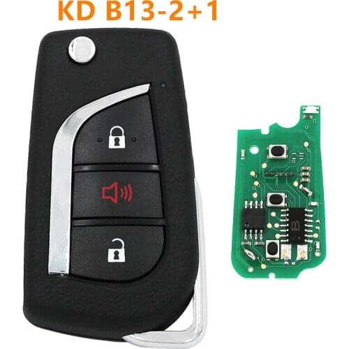 Universal 3 button 2+1 button remote key KD B13 B13-2+1 for KD300 and KD900 to produce any model remote
