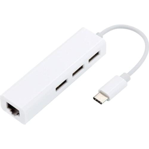 USB 3.1 HUB Type C to USB Splitter RJ45 Ethernet Lan Adapter Hub Thunderbolt 3 USB-C Dock Adapter For Macbook PC