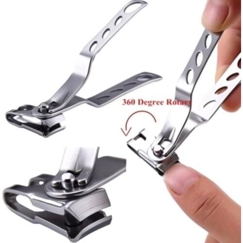 360 Degree Rotate Swivel Fingernail Clipper Toenail Toe Nail Art Cutter Scissor Trimmer Manicure Pedicure Tool