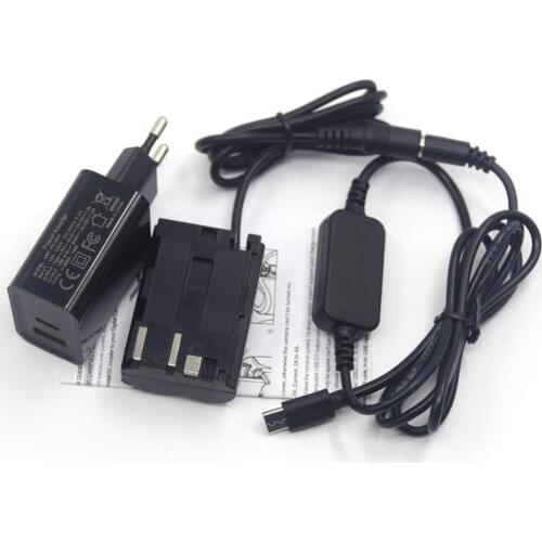PD Charger+USB Type-C Charger Cable+DR-400 BG-E2 E2N BP-511 Dummy Battery for Canon EOS 20D 30D 40D 5D 50D D30 D60