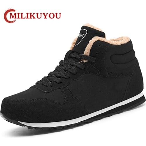 Snow Men Boots Plush Keep Warm Boots Man Lightweight Mens Sneakers Outdoor Black Non-slip Ankle Boot Designer 2021 Winter Shoes