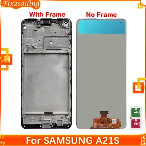 100%Tested 6.5" LCD For Samsung Galaxy A21s A217 LCD with frame Touch Screen Digitizer LCD For Samsung A21s SM-A217F/DS Display