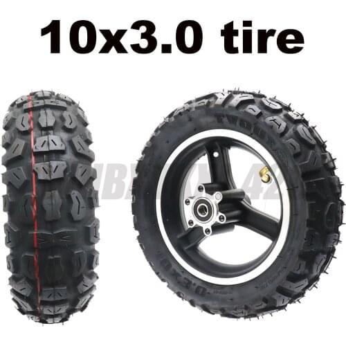 10x3 Inch Outer Tire Inner Tube and Alloy Disc Brake Rim for 10 '' Folding Electric Scooter KUGOO M4 PRO Thicken Widened Wheels